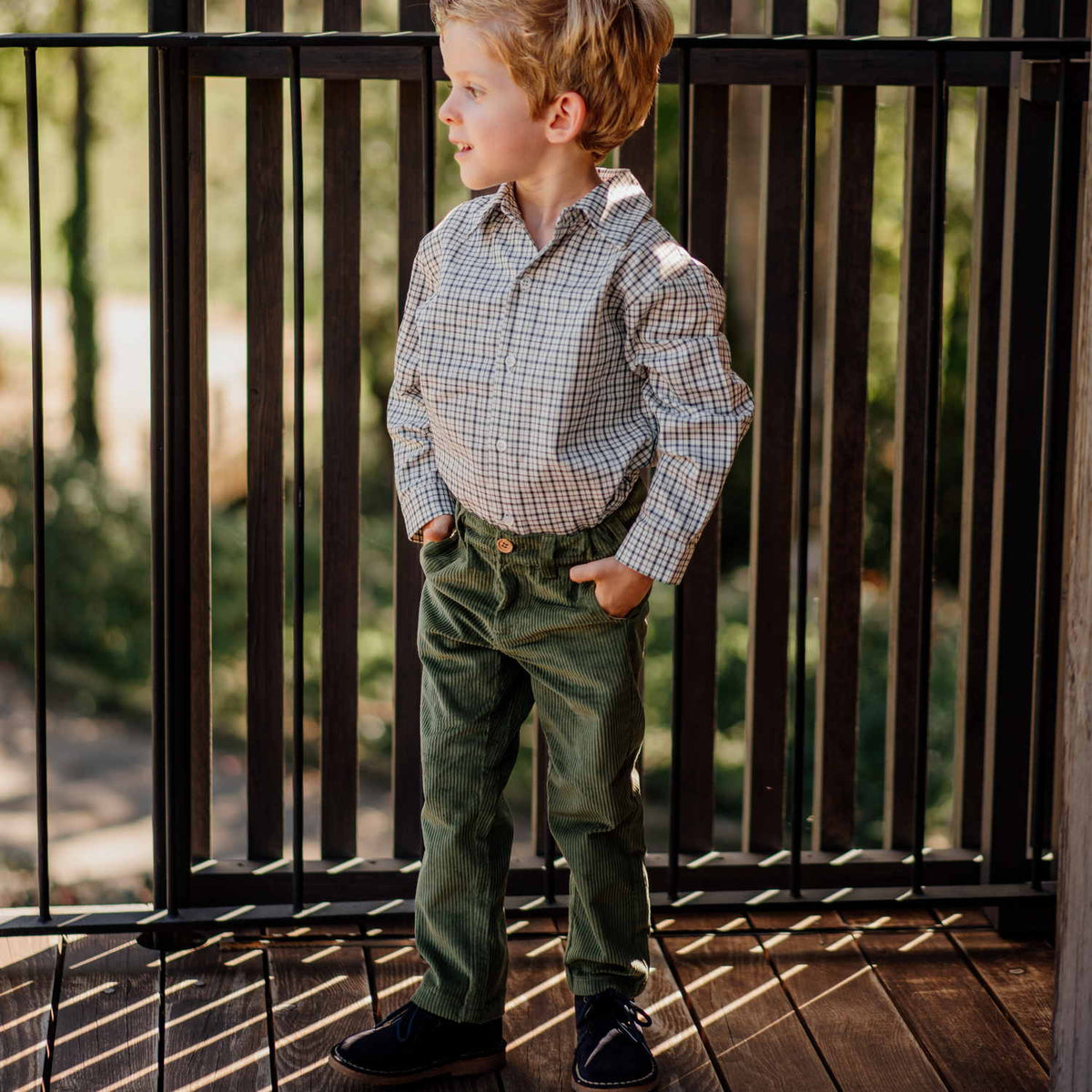 Boy Sage Fields Corduroy Trousers