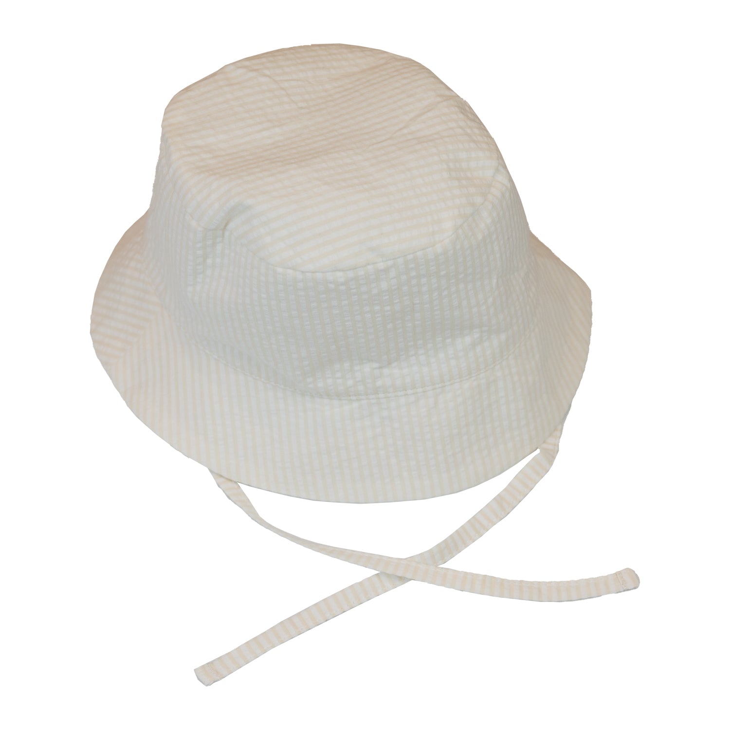 Baby Cream Stripe Seersucker Hat