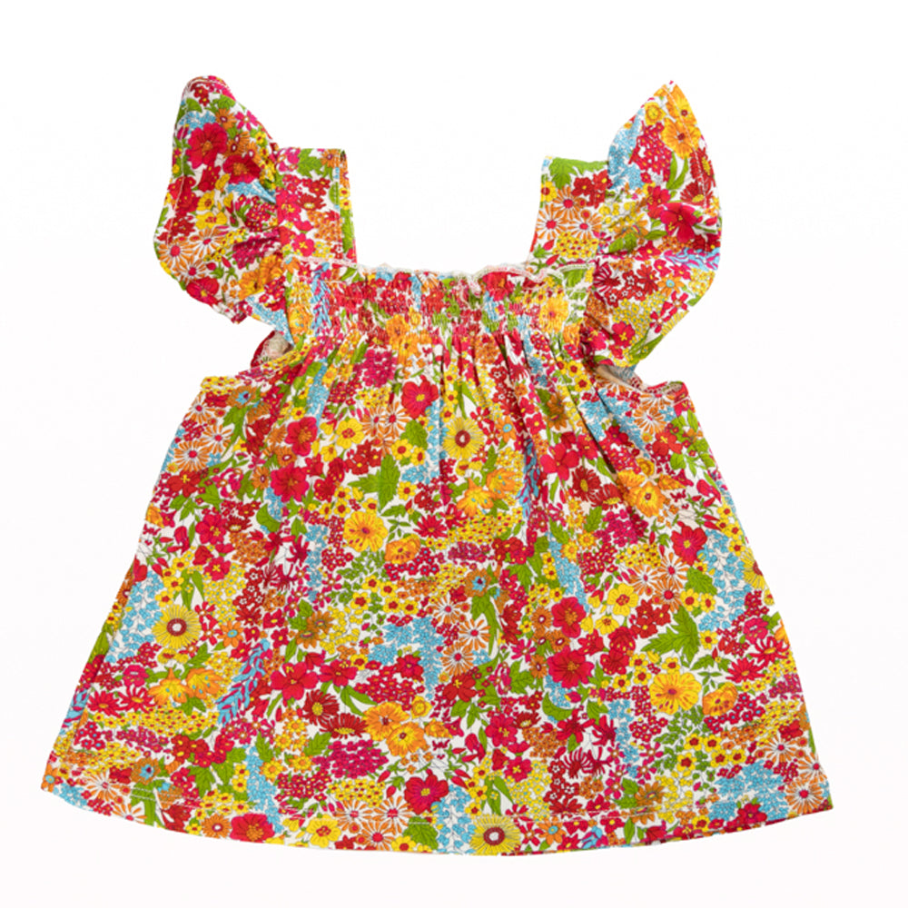 Girl Pink & Yellow Liberty Jersey Blouse