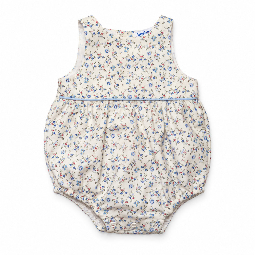 Baby Blue Floral Pinafore Romper