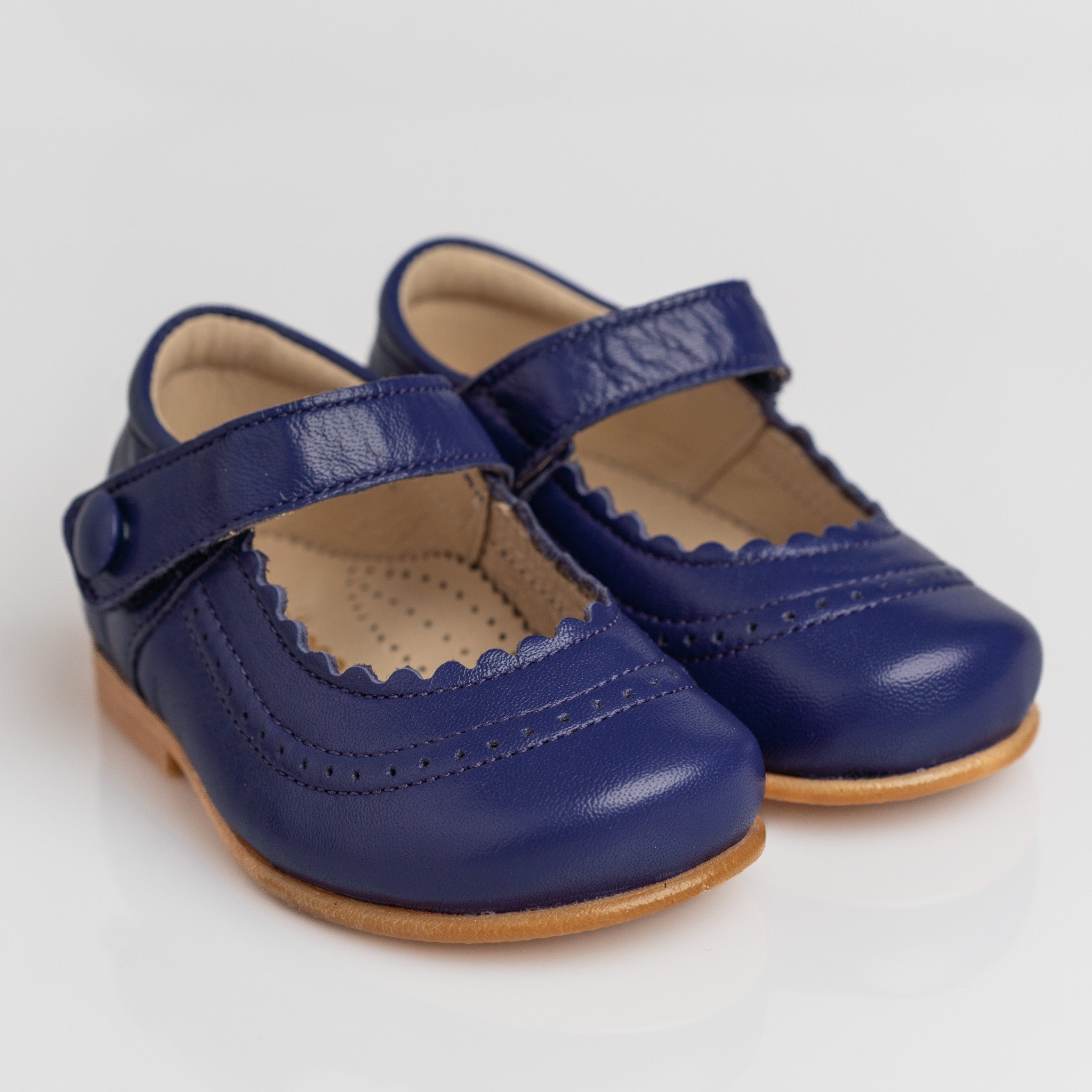 Girl Deep Aubergine Leather Mary Jane Shoes