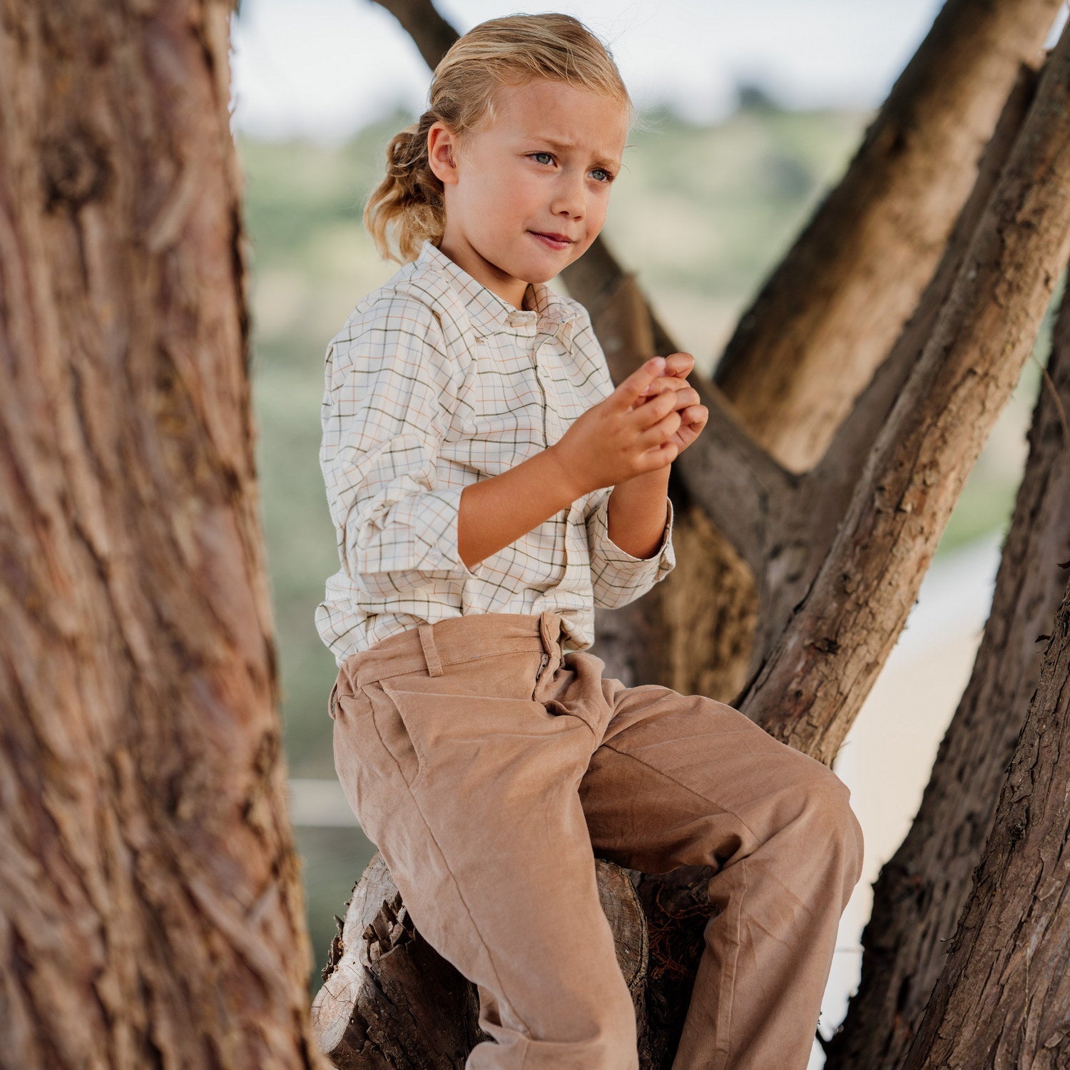 Boy Green Check Shirt