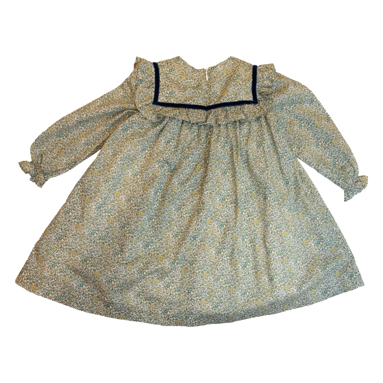 Girl Katie & Millie Green Liberty Dress