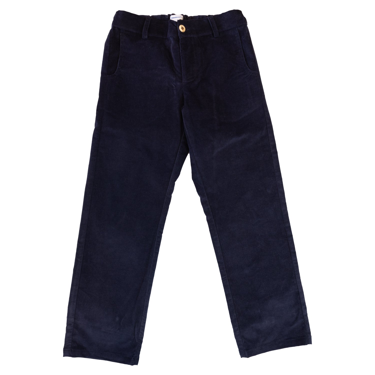 Boy Navy Whisper Cord Trousers