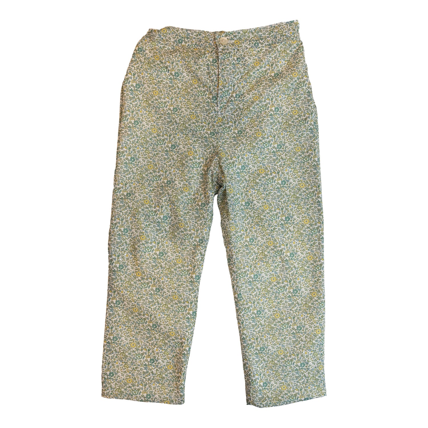 Baby Katie & Millie Green Liberty Trousers