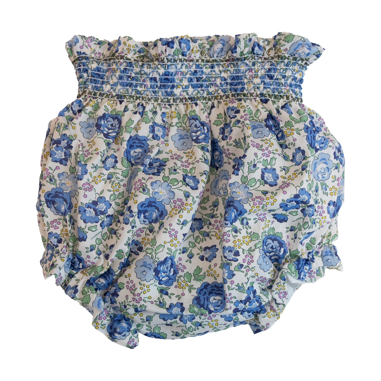 Baby Felicite Blue Liberty Hand Smocked Bloomers