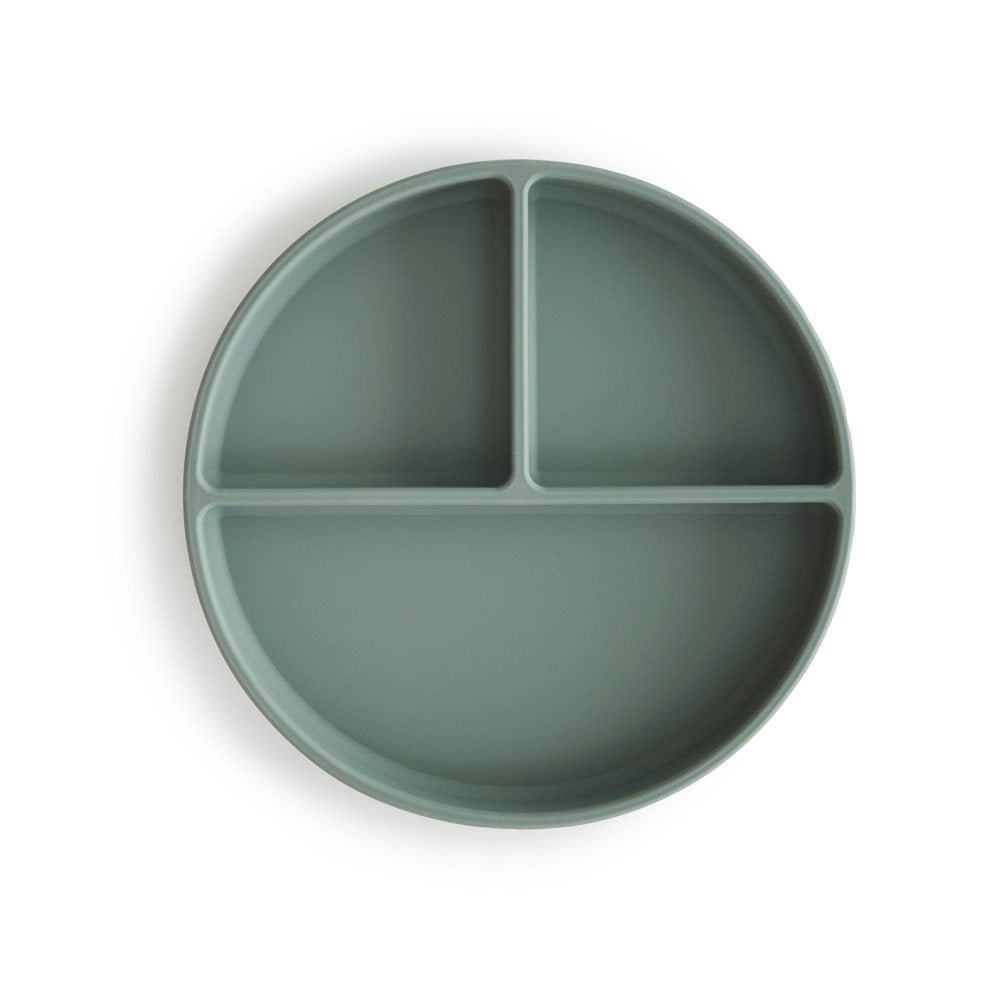 Mushie Silicone Suction Plate Cambridge Blue