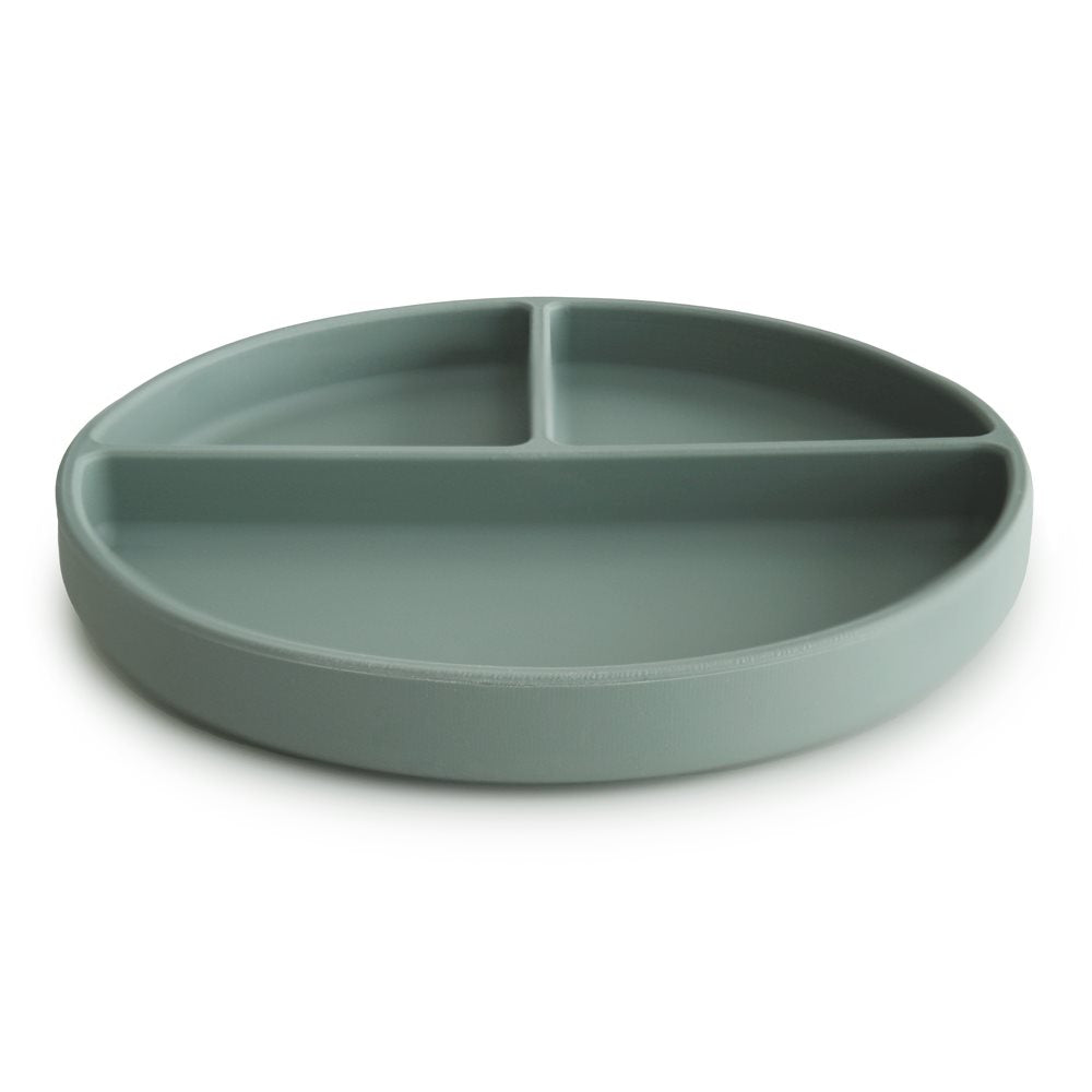 Mushie Silicone Suction Plate Cambridge Blue