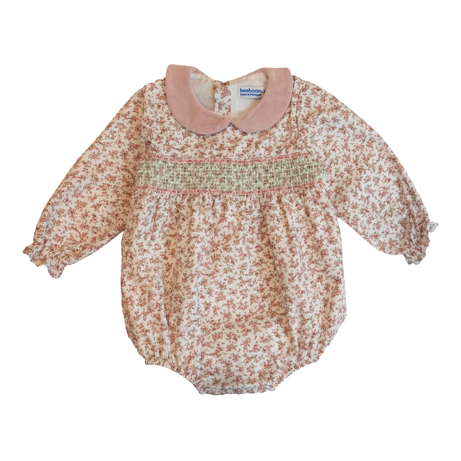 Baby Whispering Rose Hand Smocked Romper