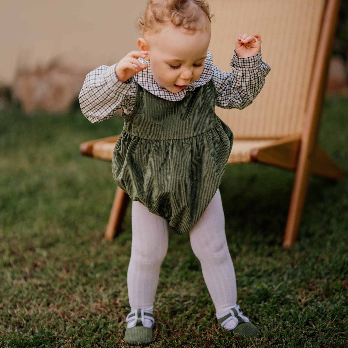 Baby Sage Fields Corduroy Romper