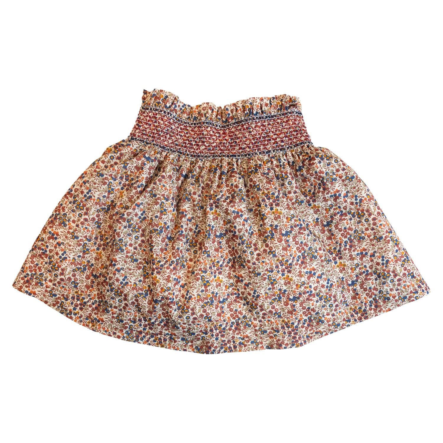 Girl Wiltshire Bud Liberty Hand Smocked Waist Skirt