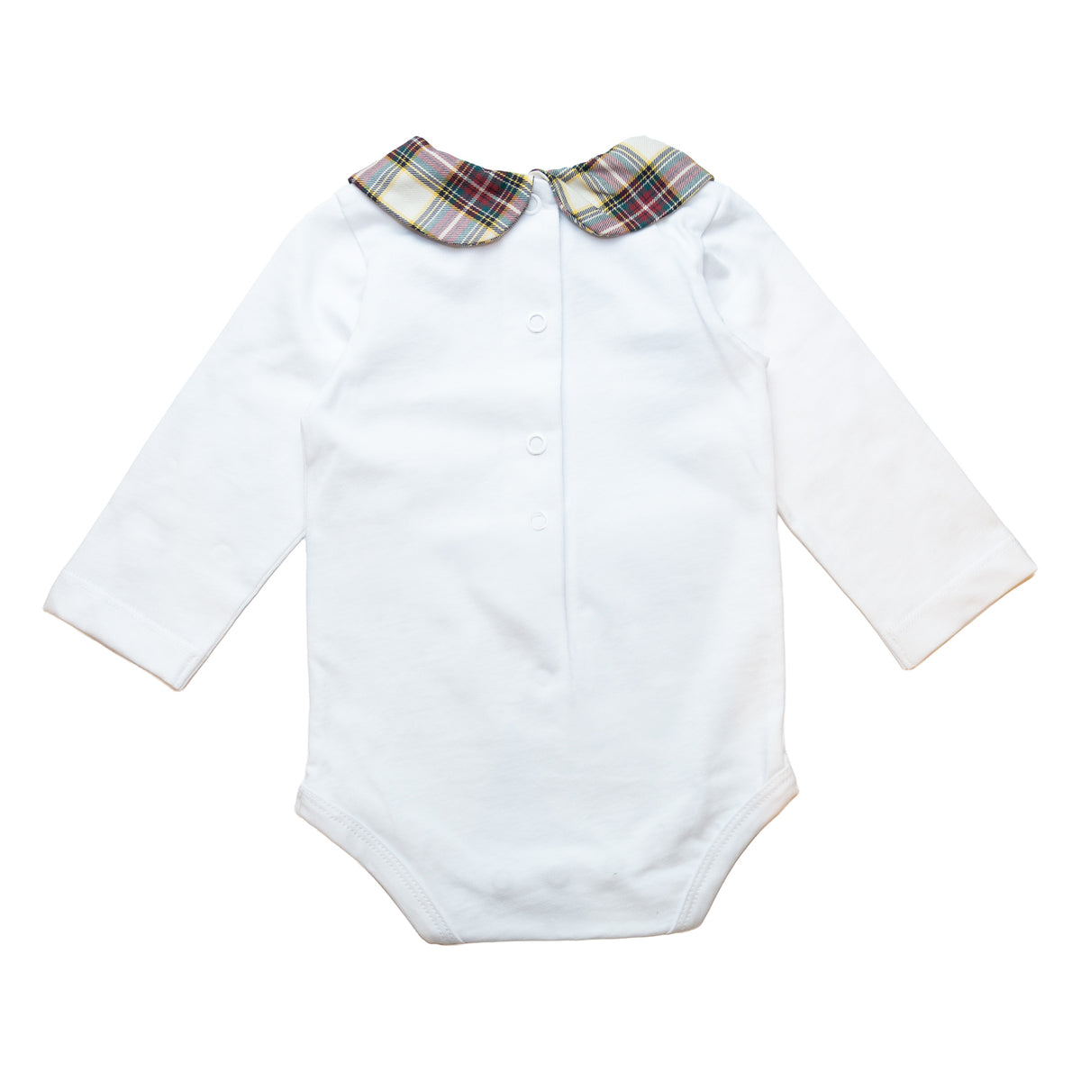 Baby Burgundy & Cream Tartan Bodysuit