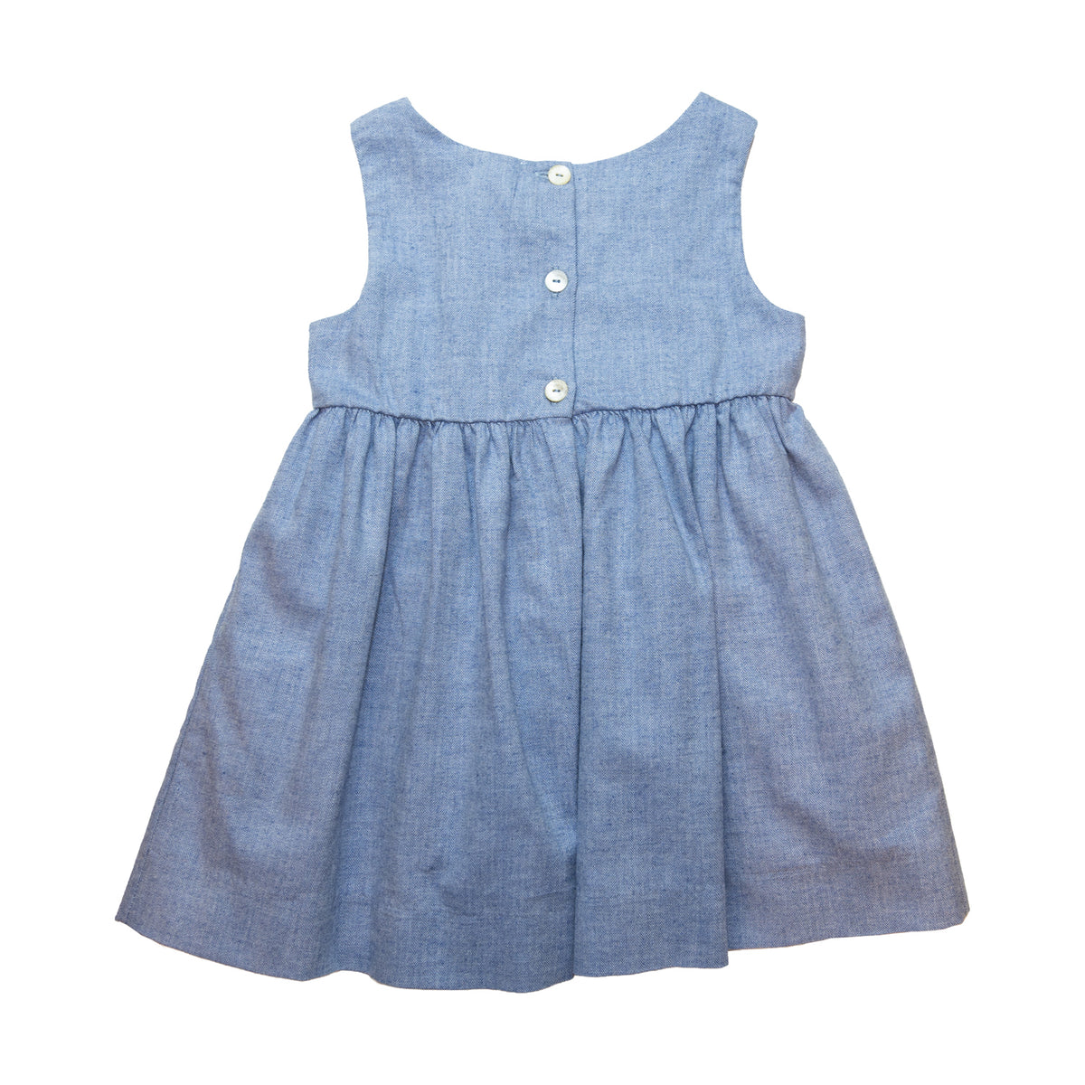 Girl Blue Flannel Pinafore Dress