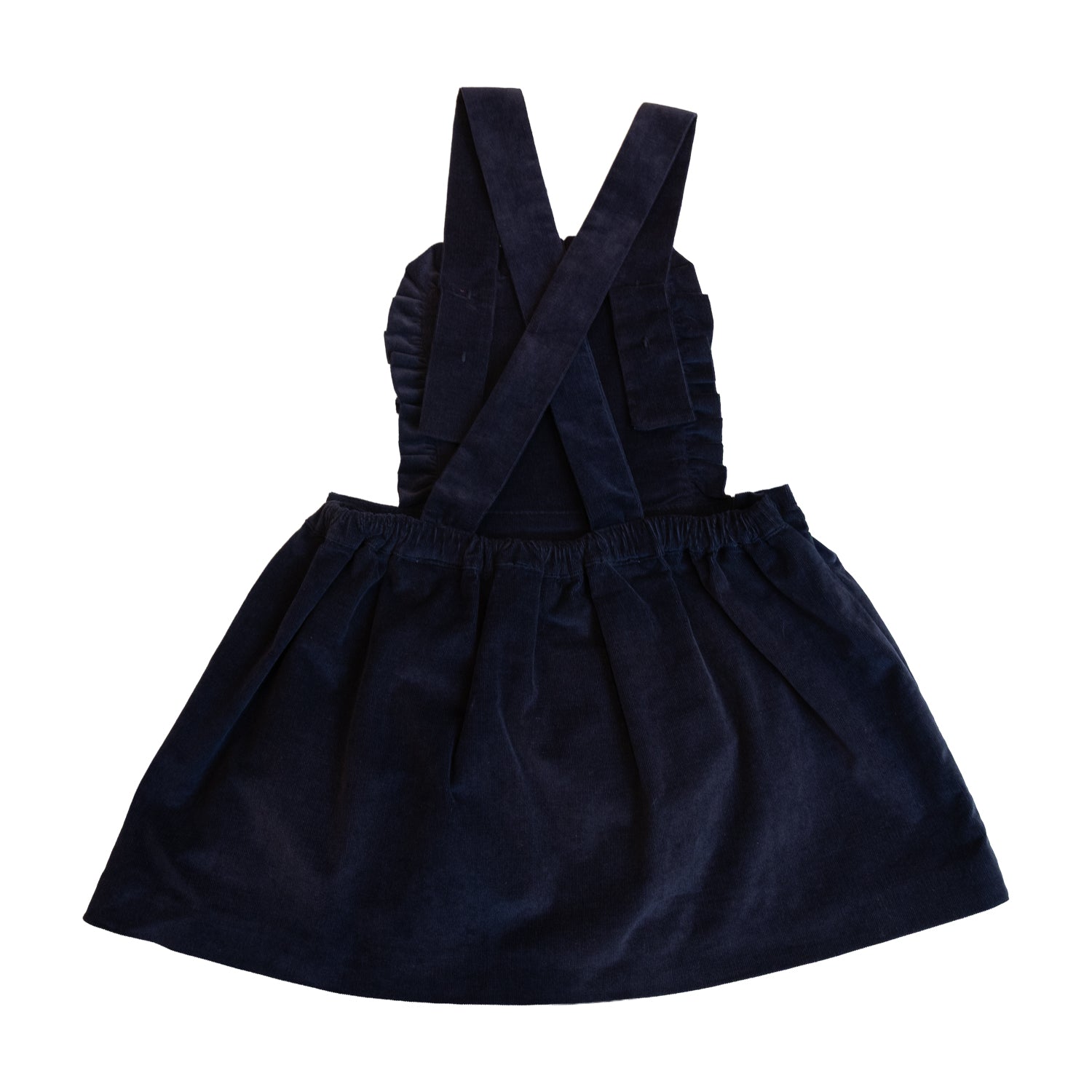 Girl Navy Whisper Cord Pinafore Skirt