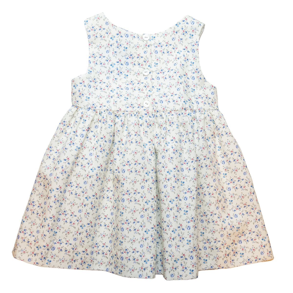 Girl Blue Floral Pinafore Dress