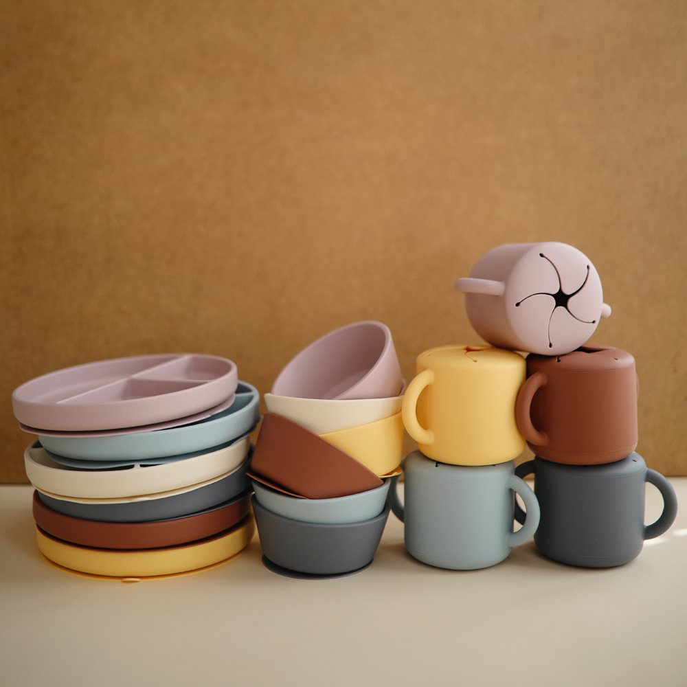 Mushie Silicone Suction Bowl Soft Lilac