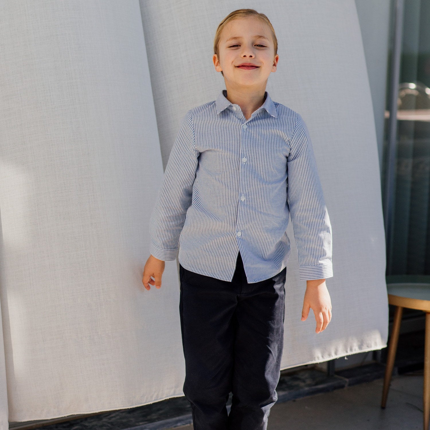 Boy Navy Chino Trousers