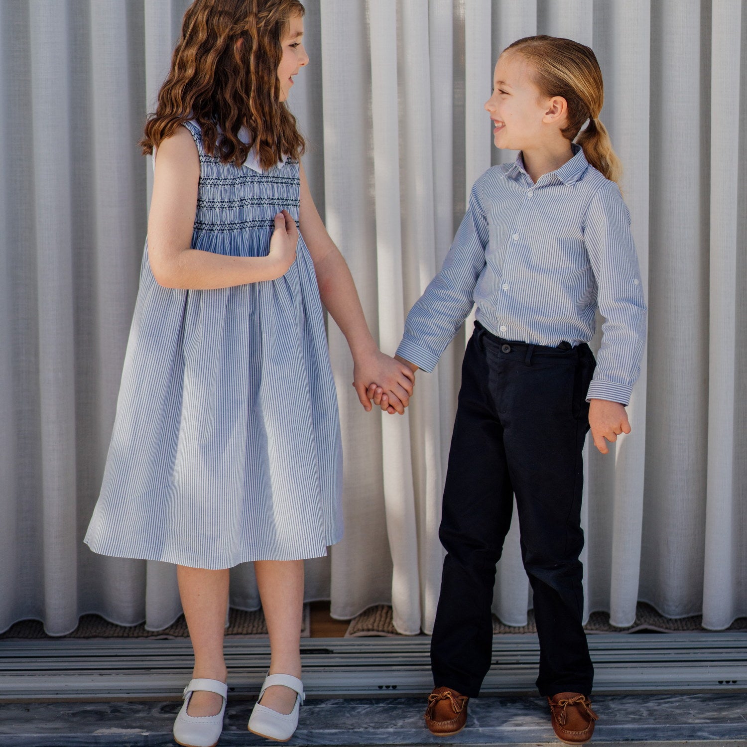 Girl Mayfair Stripe Hand Smocked Dress