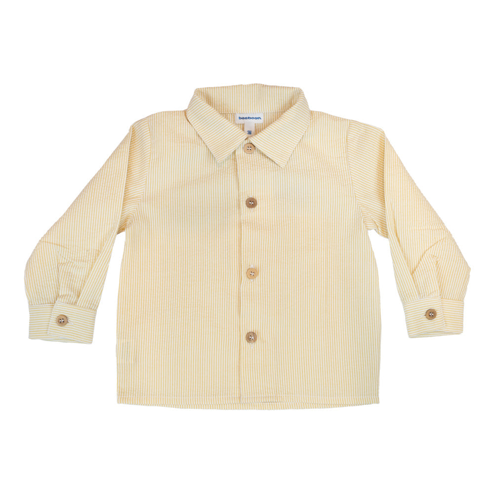 Baby Boy Yellow Seersucker Classic Shirt