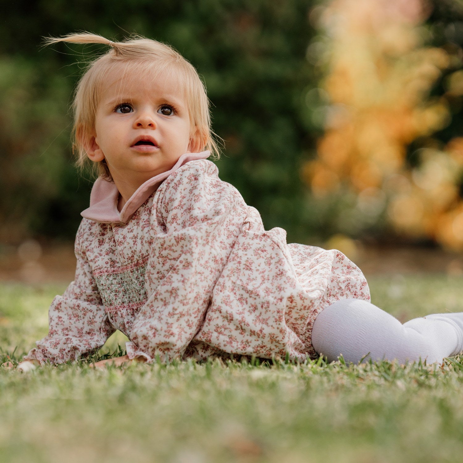 Baby Whispering Rose Hand Smocked Romper