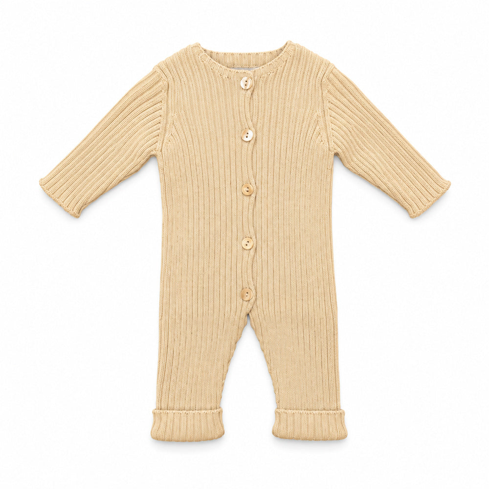 Condor Front Opening Ribbed Rompersuit Linen