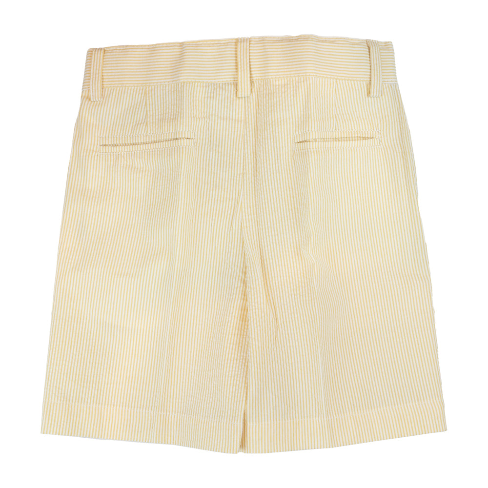 Boy Yellow Seersucker Classic Shorts