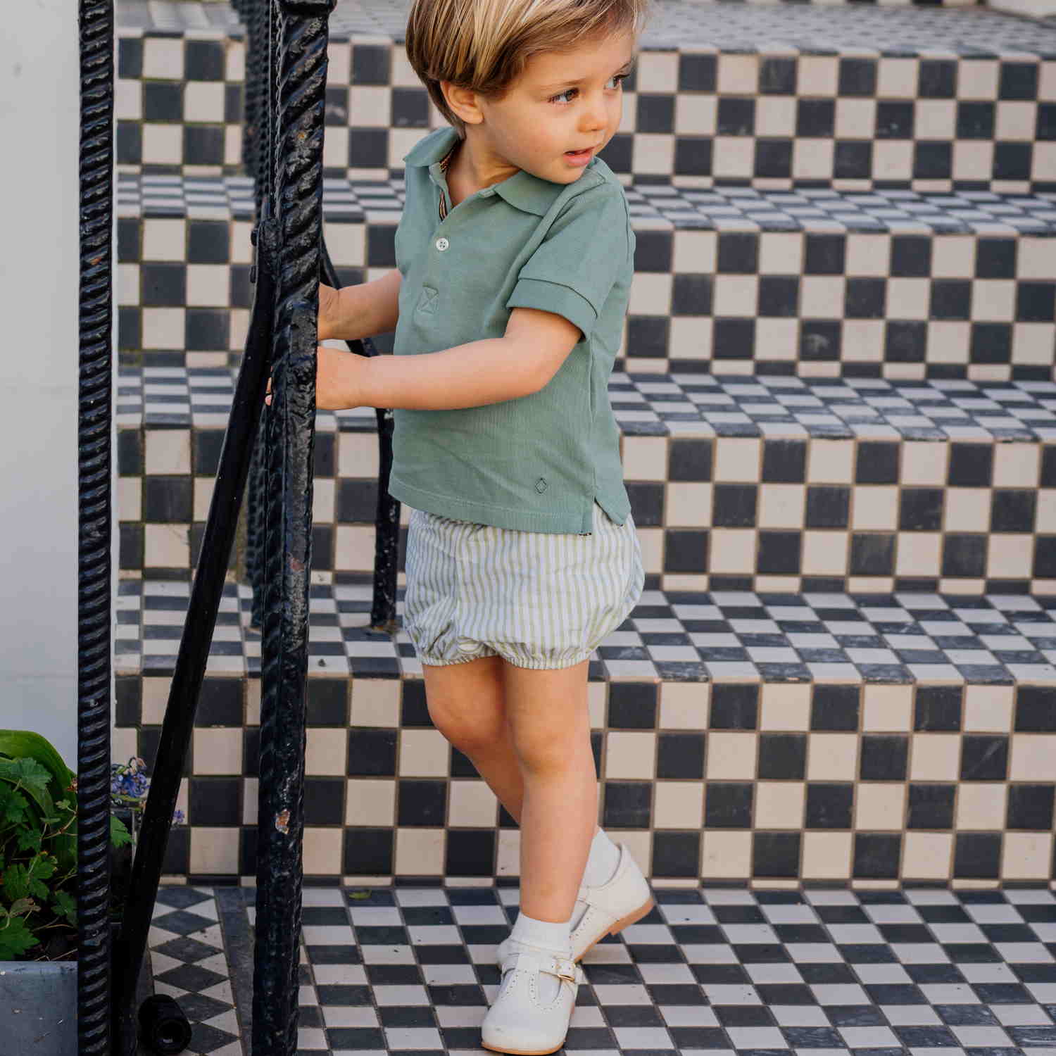 Baby Olive Bay Stripe Bloomers