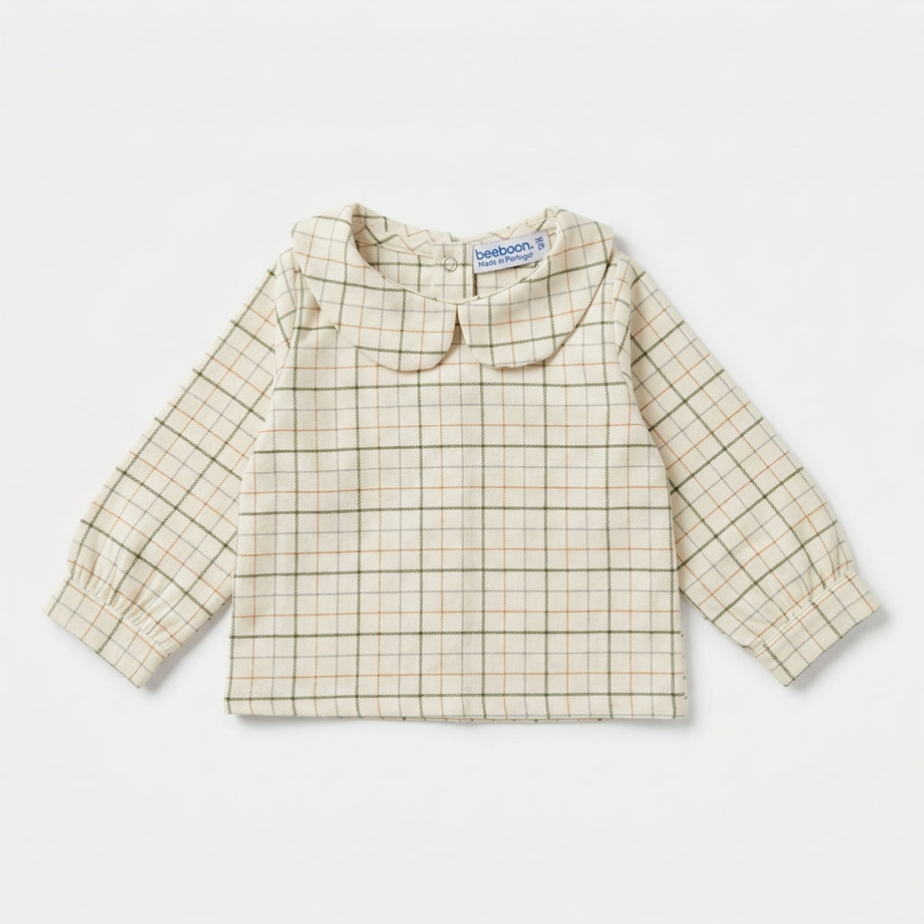 Baby Beige Check Shirt