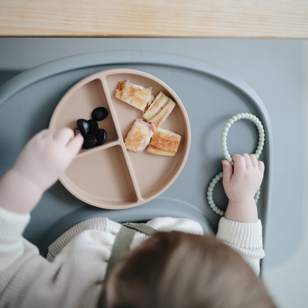 Mushie Silicone Pearl Teether Braceletes Berry/Marigold/Khaki