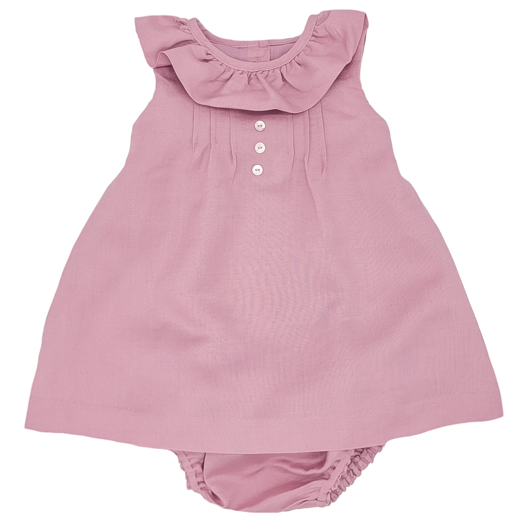 Baby Pink Linen Dress