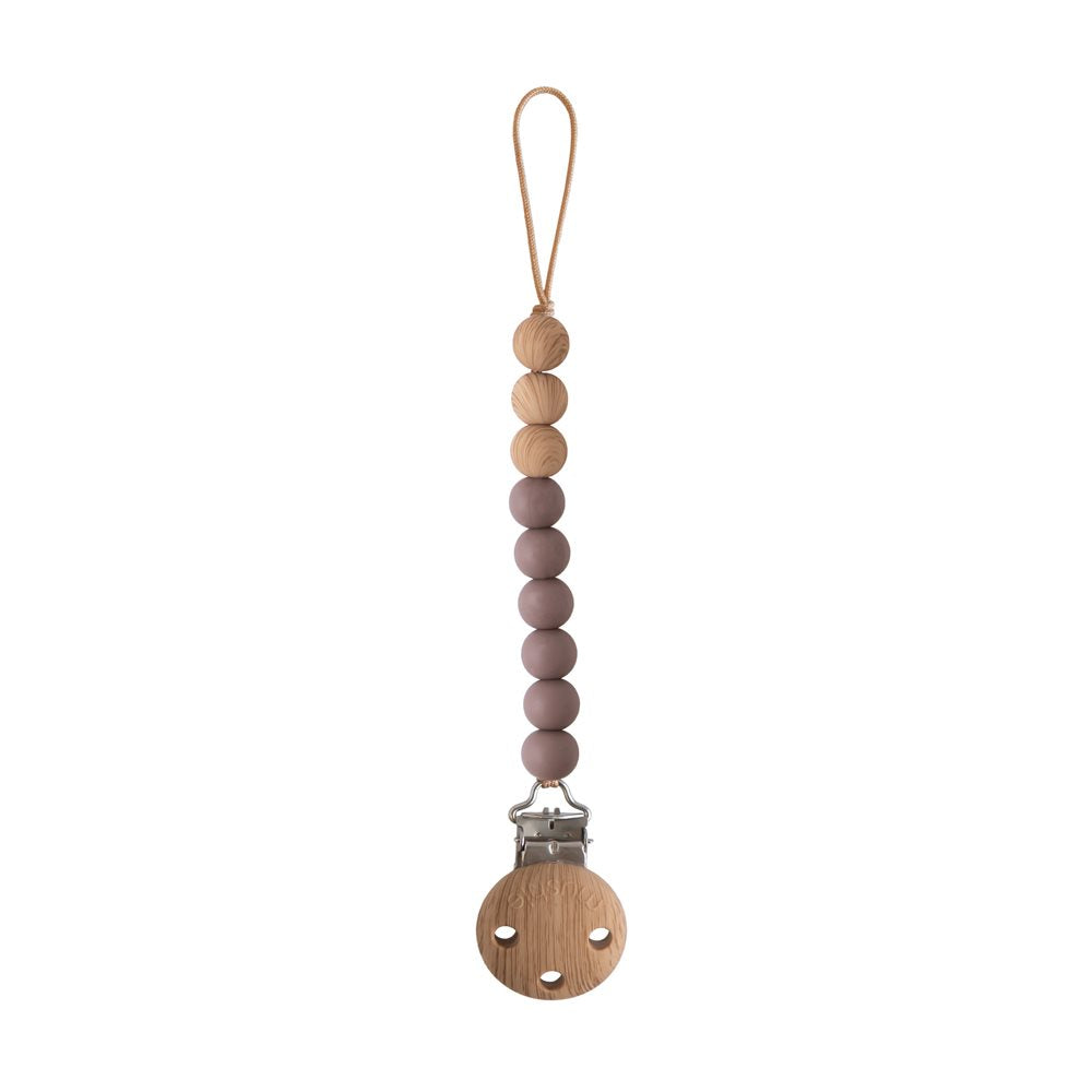 Mushie Pacifier Clips Eva Ash