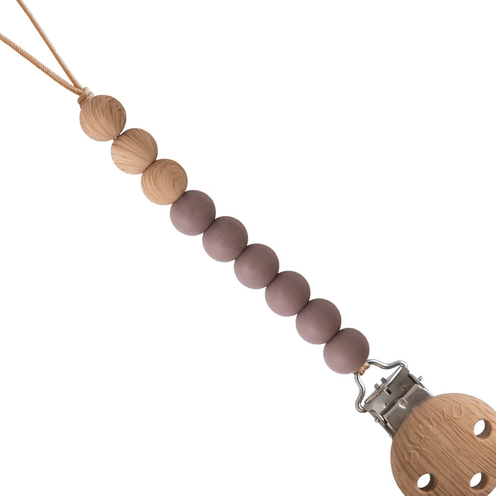 Mushie Pacifier Clips Eva Ash