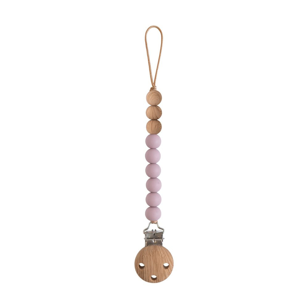 Mushie Pacifier Clips Eva Mauve