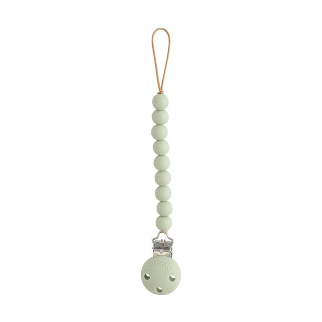 Mushie Silicone Pacifier Clip Hera Sage