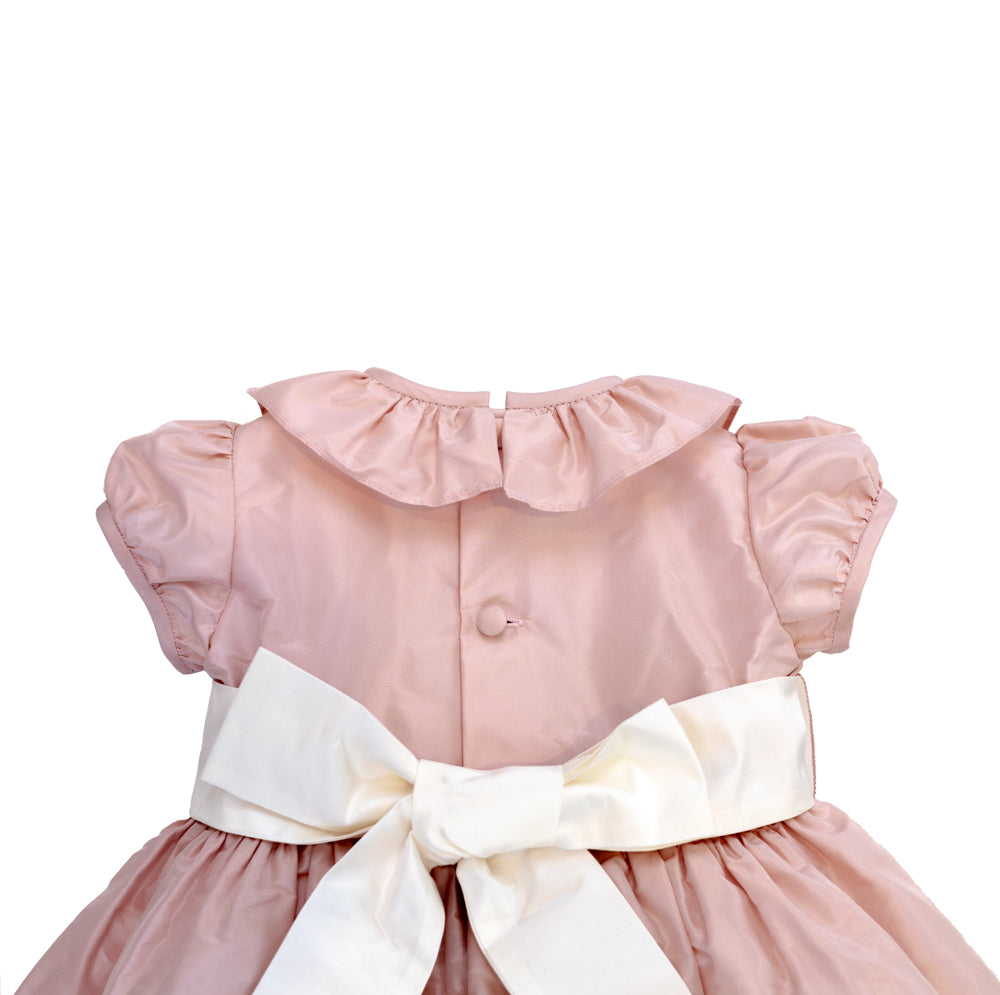 Flower Girl Pink Silk Dress
