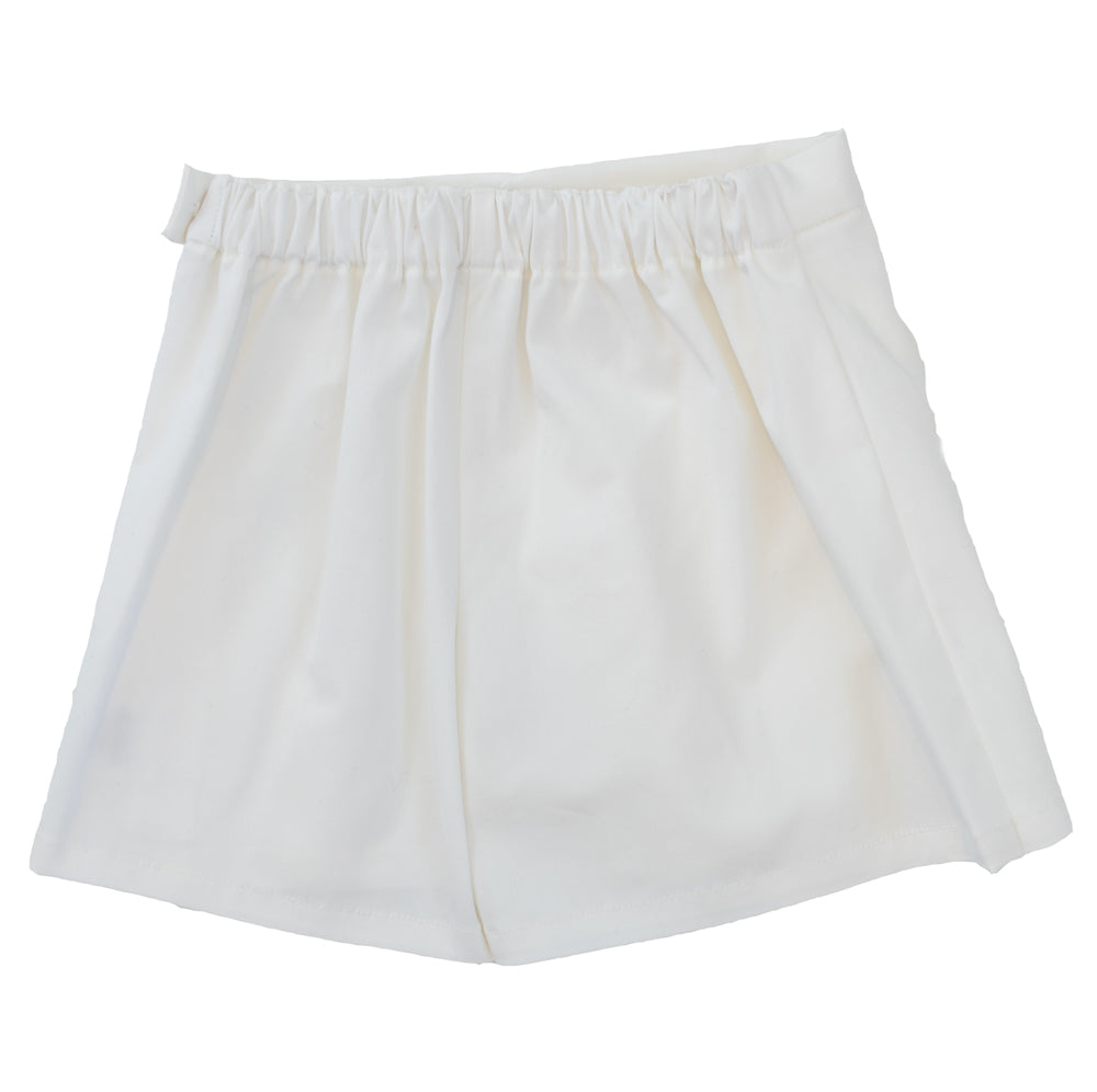 Girl White Skort