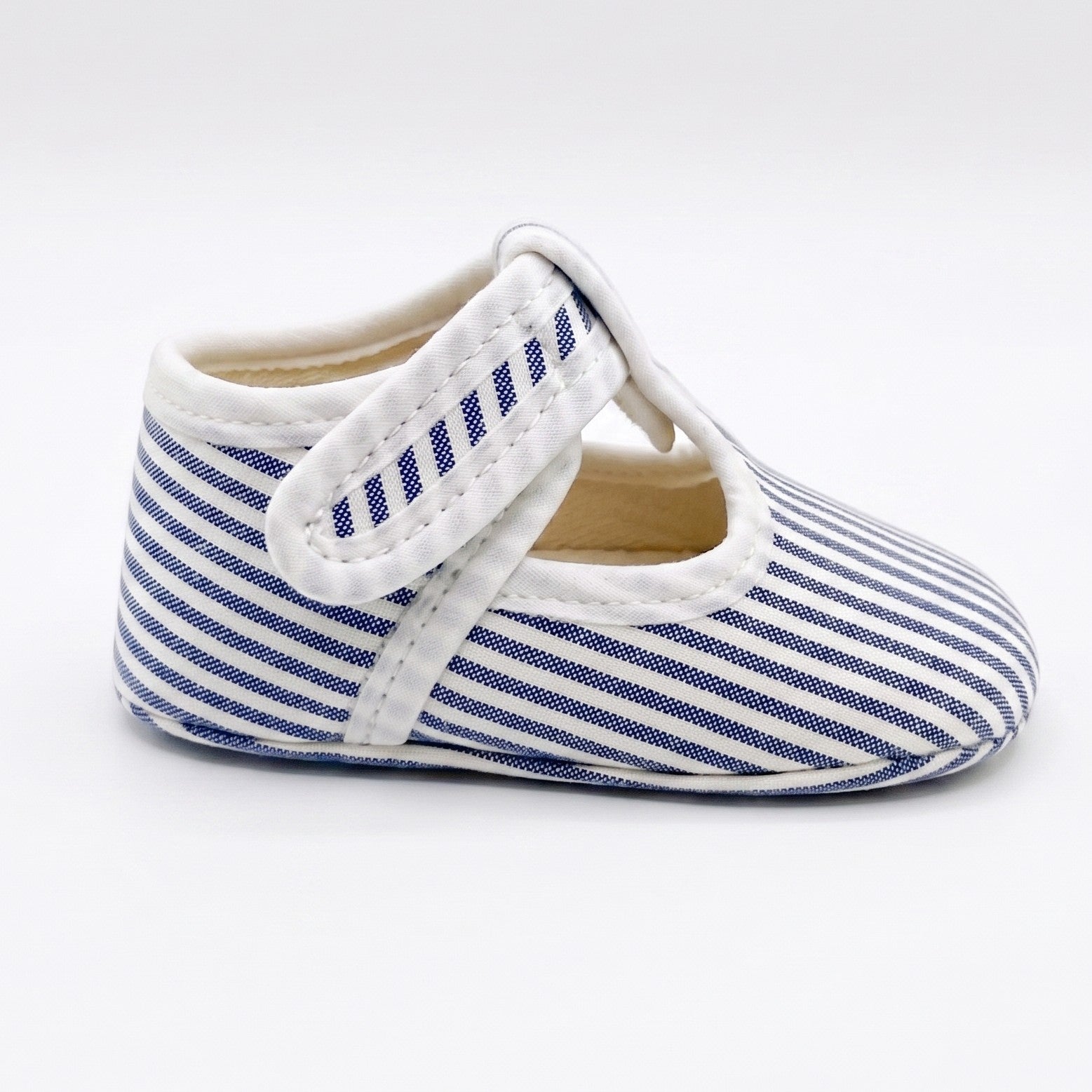 Baby Mayfair Stripe Oxford T-Bar Pram Shoes