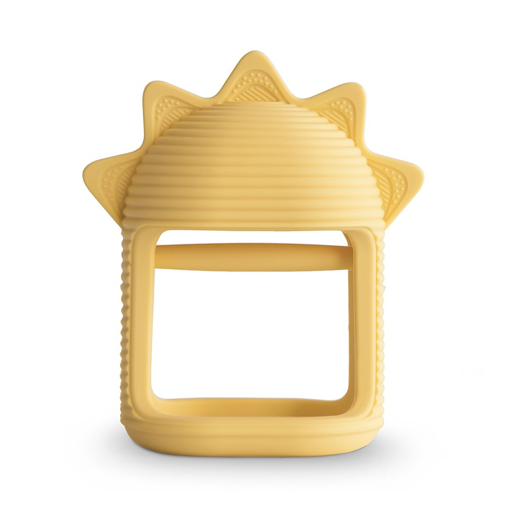 Mushie No-Drop Sun Sensory Teether Sunshine