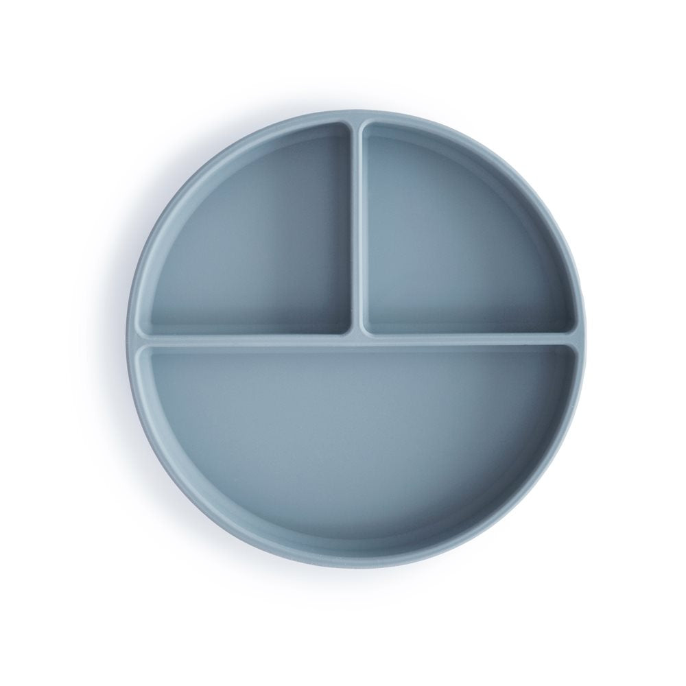 Mushie Silicone Suction Plate Powder Blue