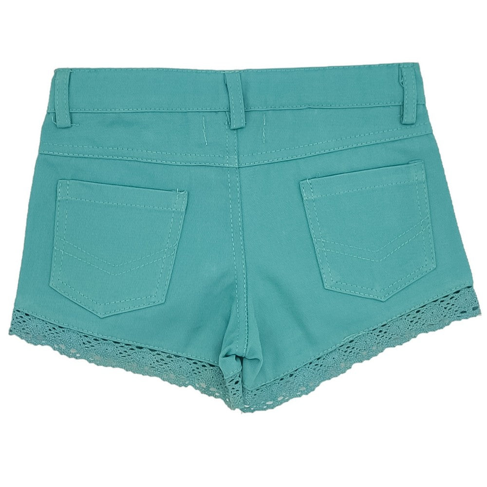 Girl Green Lace Shorts