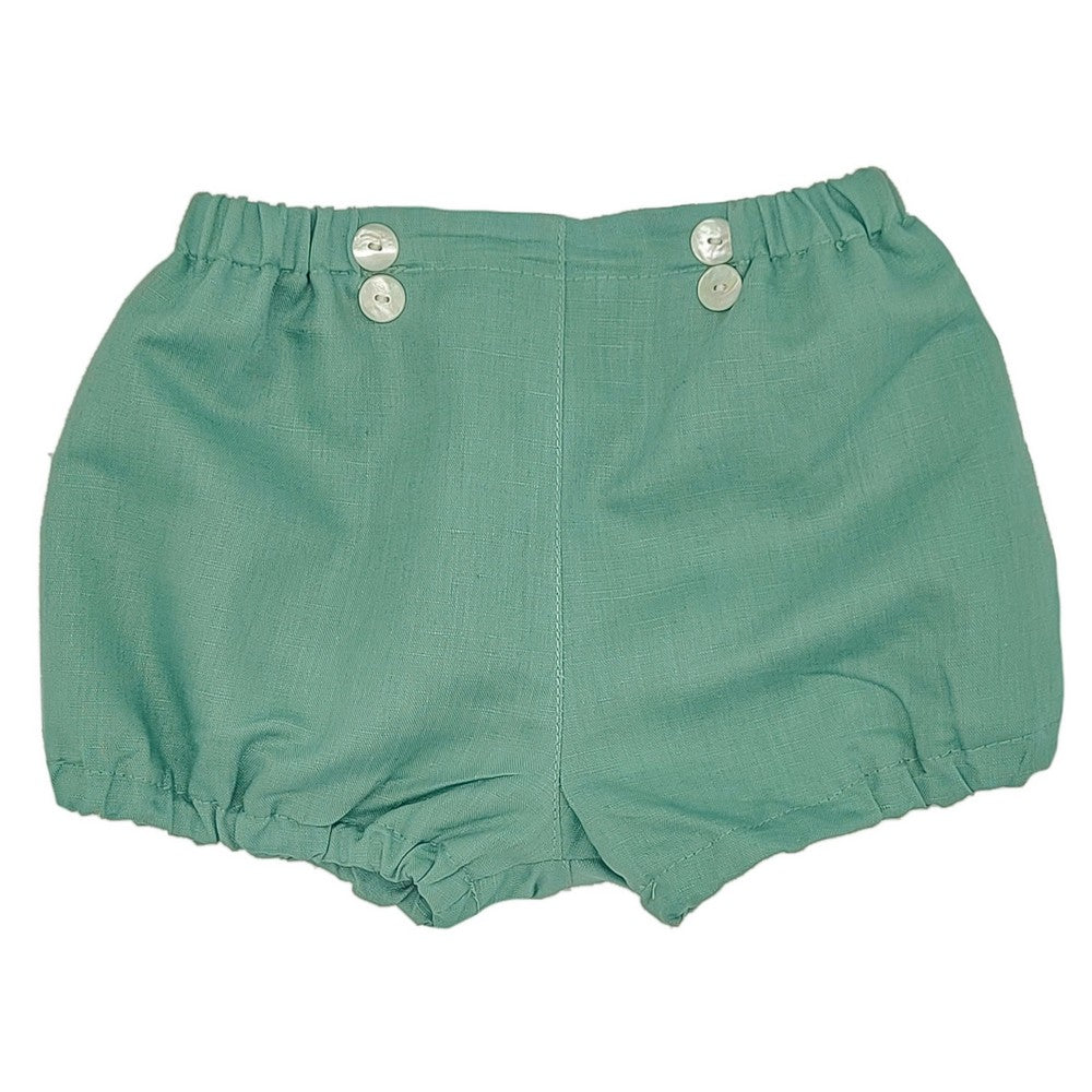 Baby Green Linen Bloomers