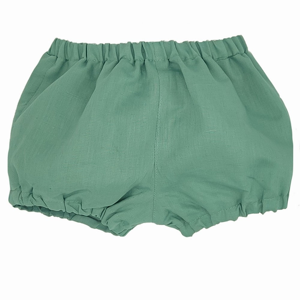 Baby Green Linen Bloomers