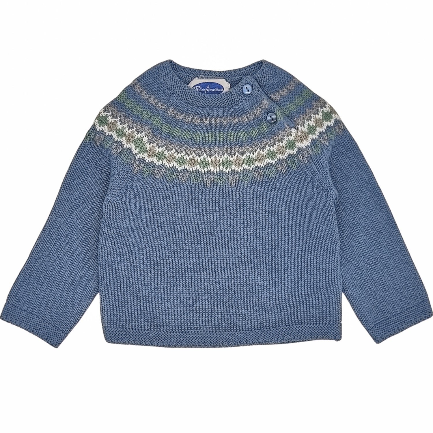 Traditional Blue Fair Isle Jumper
