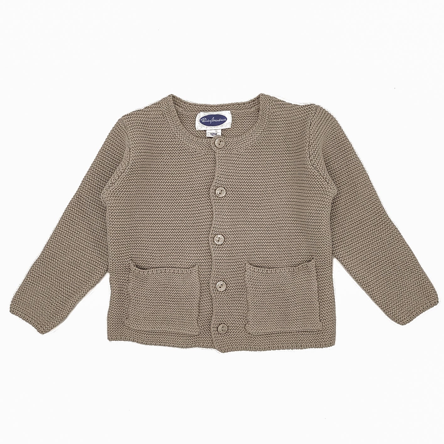 Baby Traditional Khaki Cardigan