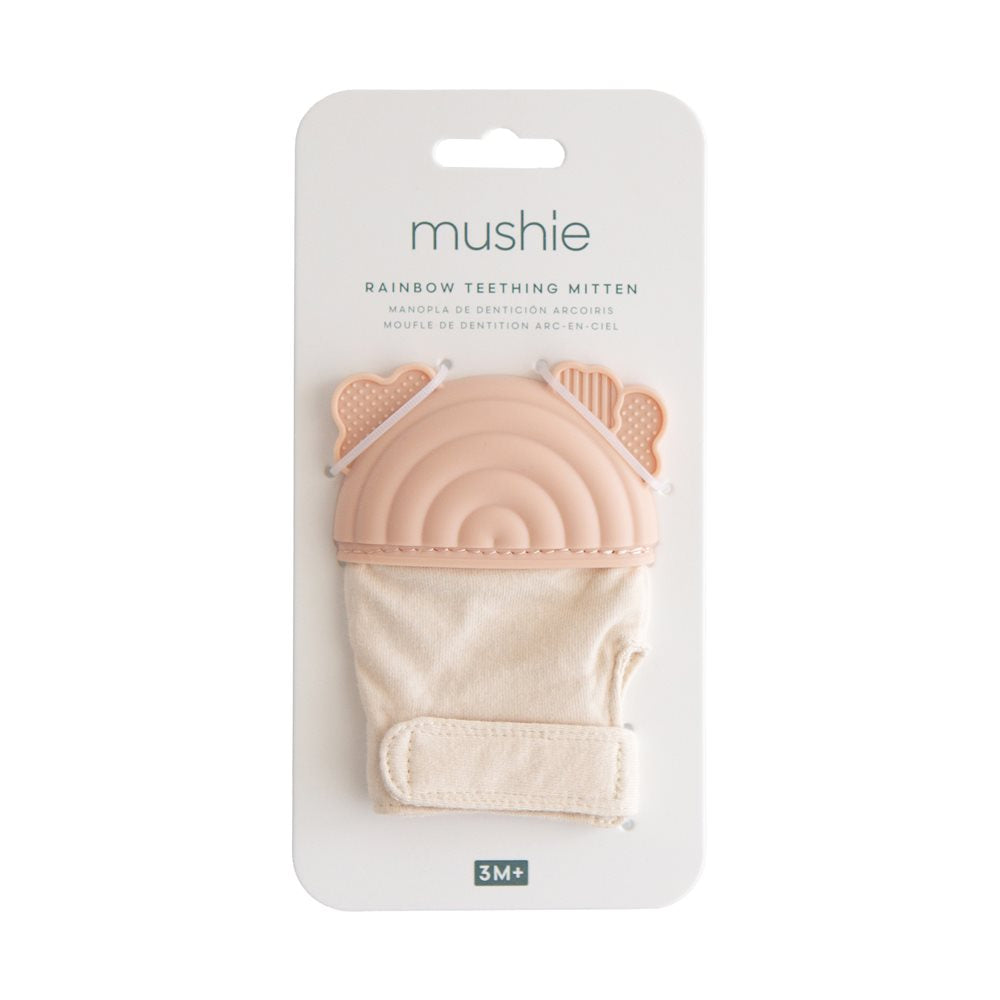 Mushie Teething Mitten Rainbow