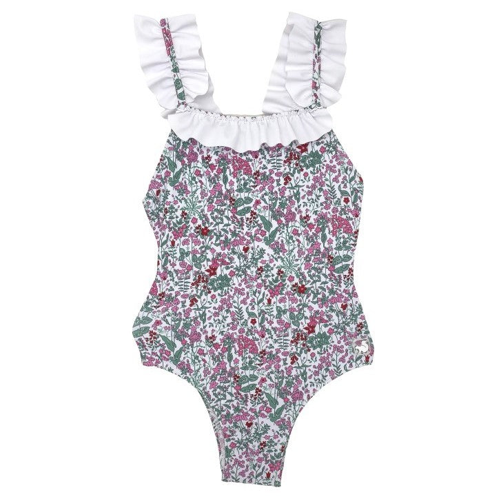 Girl Liberty Flowers with Bow Swimsuit
