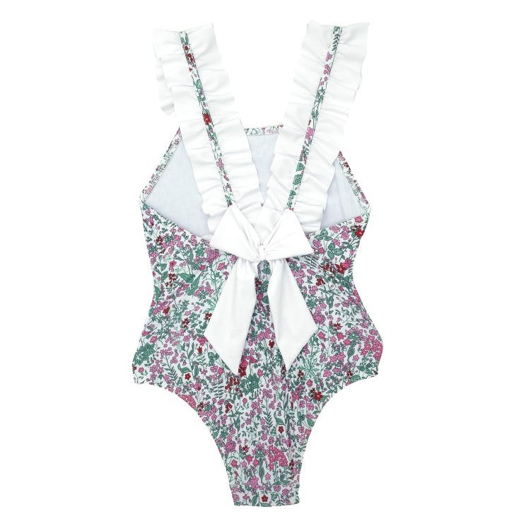 Girl Liberty Flowers with Bow Swimsuit