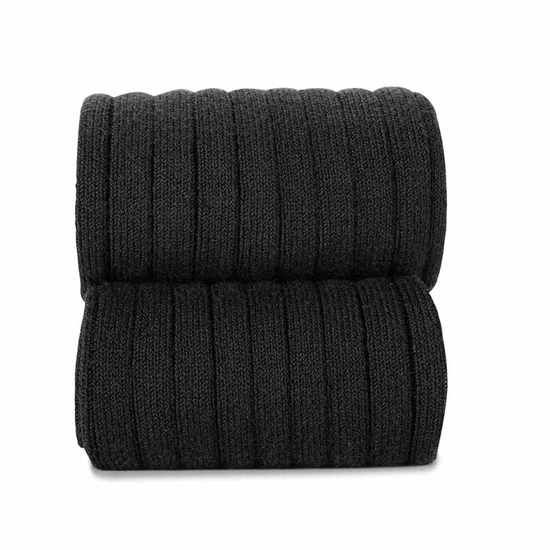 Condor Black Ribbed Knee High Socks