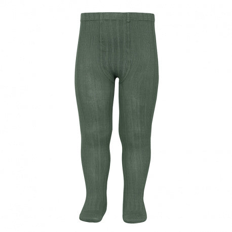 Condor Linchen Green Ribbed Tights