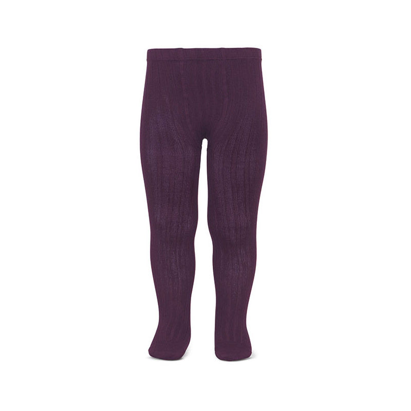 Condor Maroon Ribbed Tights